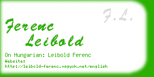 ferenc leibold business card